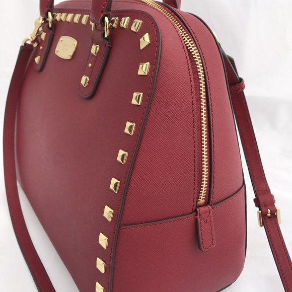 Michael Kors Handbags - Michael Kors Sandrine Cherry Studded Satchel